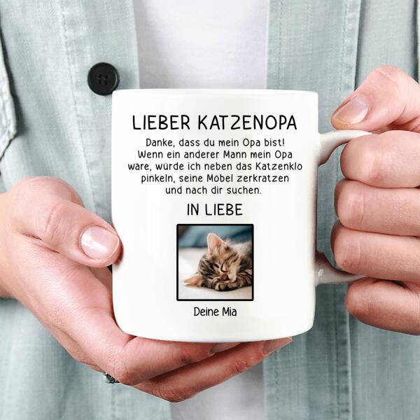 Lieber Katzenopa / Katzenoma - Tasse mit Foto