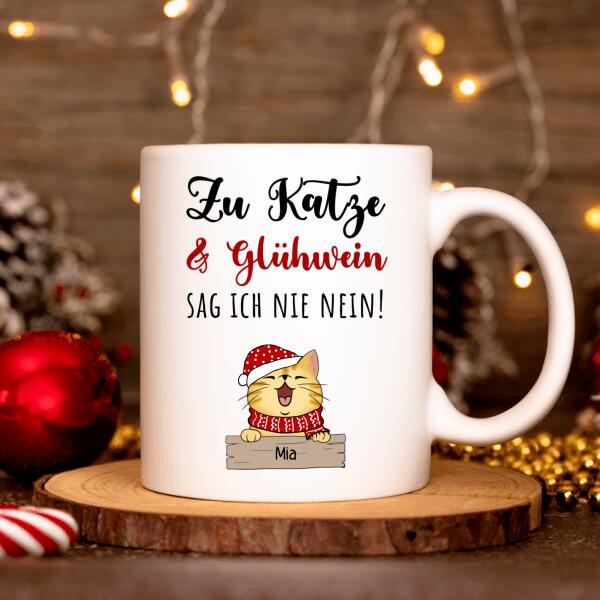 Katze und Glühwein - Tasse