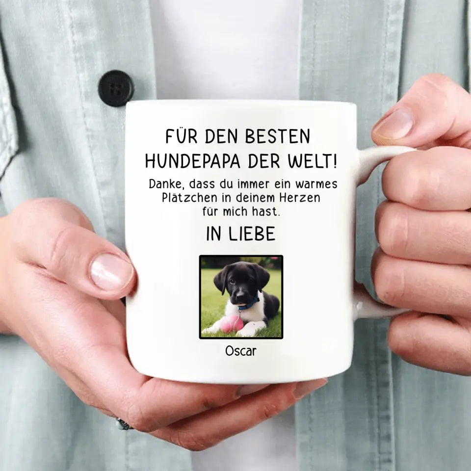 Bester Hundepapa/-mama der Welt - Tasse mit Foto