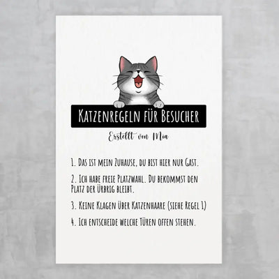 Katzenregeln - Personalisiertes Poster
