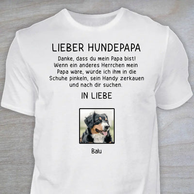 Lieber Hundepapa - T-Shirt mit Foto