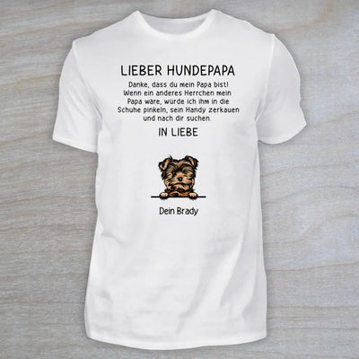 Lieber Hundepapa / Hundemama - Personalisiertes T-Shirt