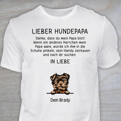 Lieber Hundepapa / Hundemama - Personalisiertes T-Shirt