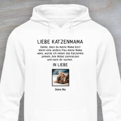 Liebe Katzenmama (-oder Papa) - Personalisierter Hoodie