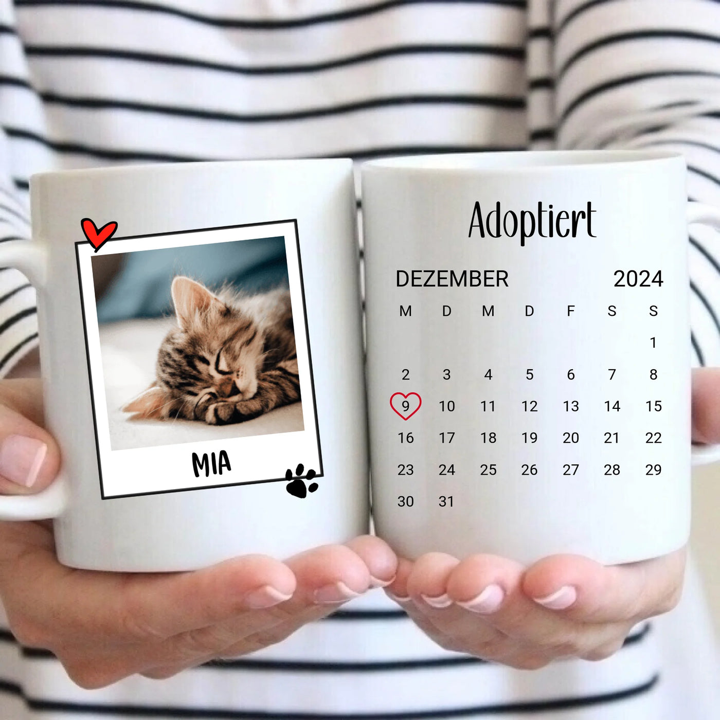 Kalender Adopiert - Tasse mit Foto