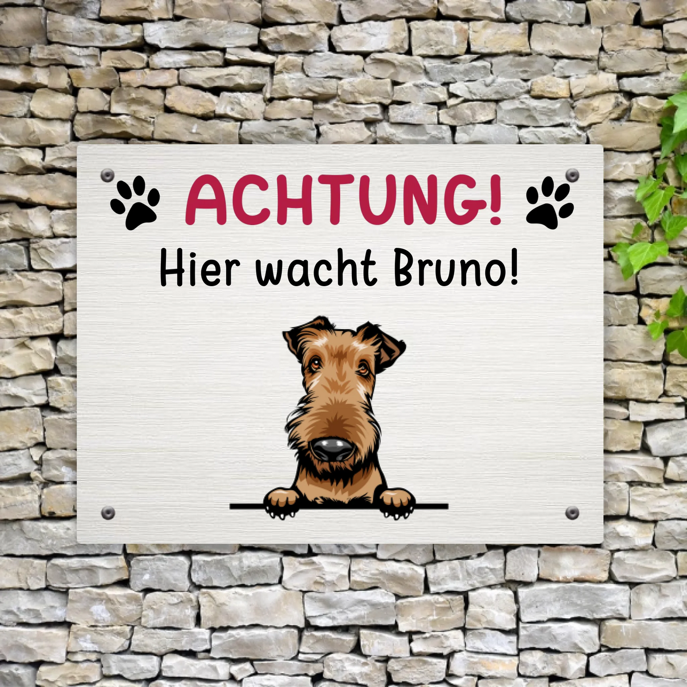 Achtung - Türschild